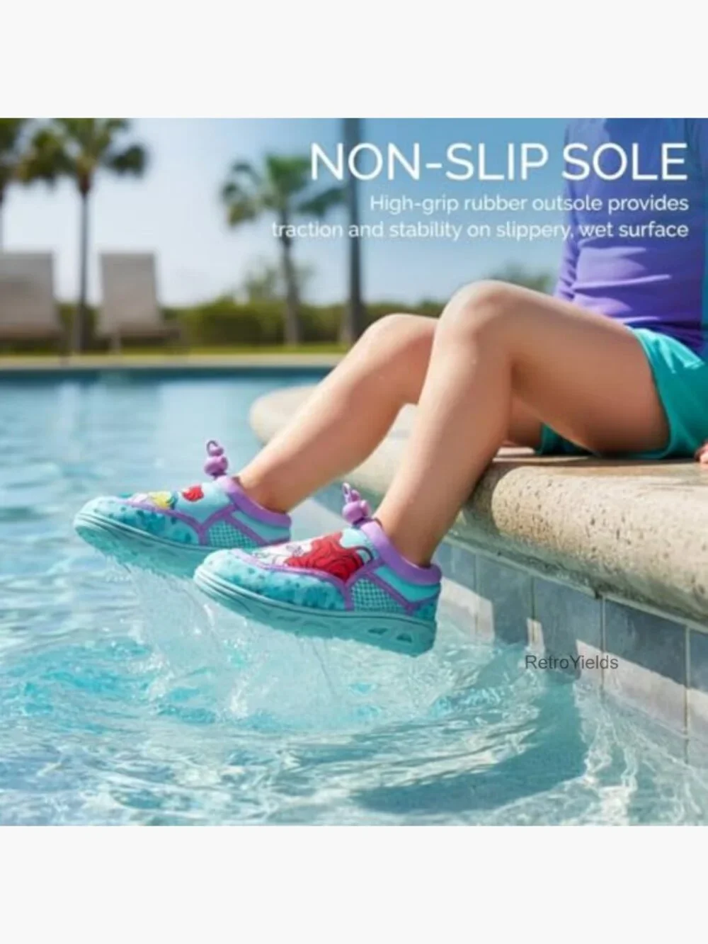 Girls Character Water Shoes Quick Dry Aqua Socks Beach Pool Toddler Kid